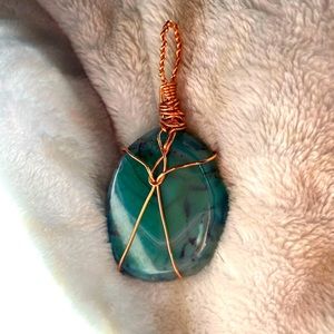 Handmade wire wrapped stone